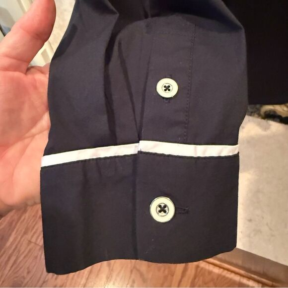 Talbots Black Boxy Blouse with Bib Collar size 2x petite - Picture 6 of 6